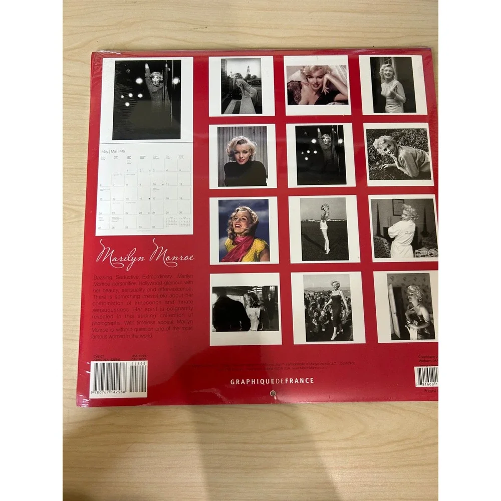 Marilyn Monroe 2007 Wall Calendar Graphique de France Factory Sealed New Vintage